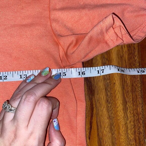 Nike Dri-Fit Pastel Orange V-Neck Tee - Picture 5 of 7